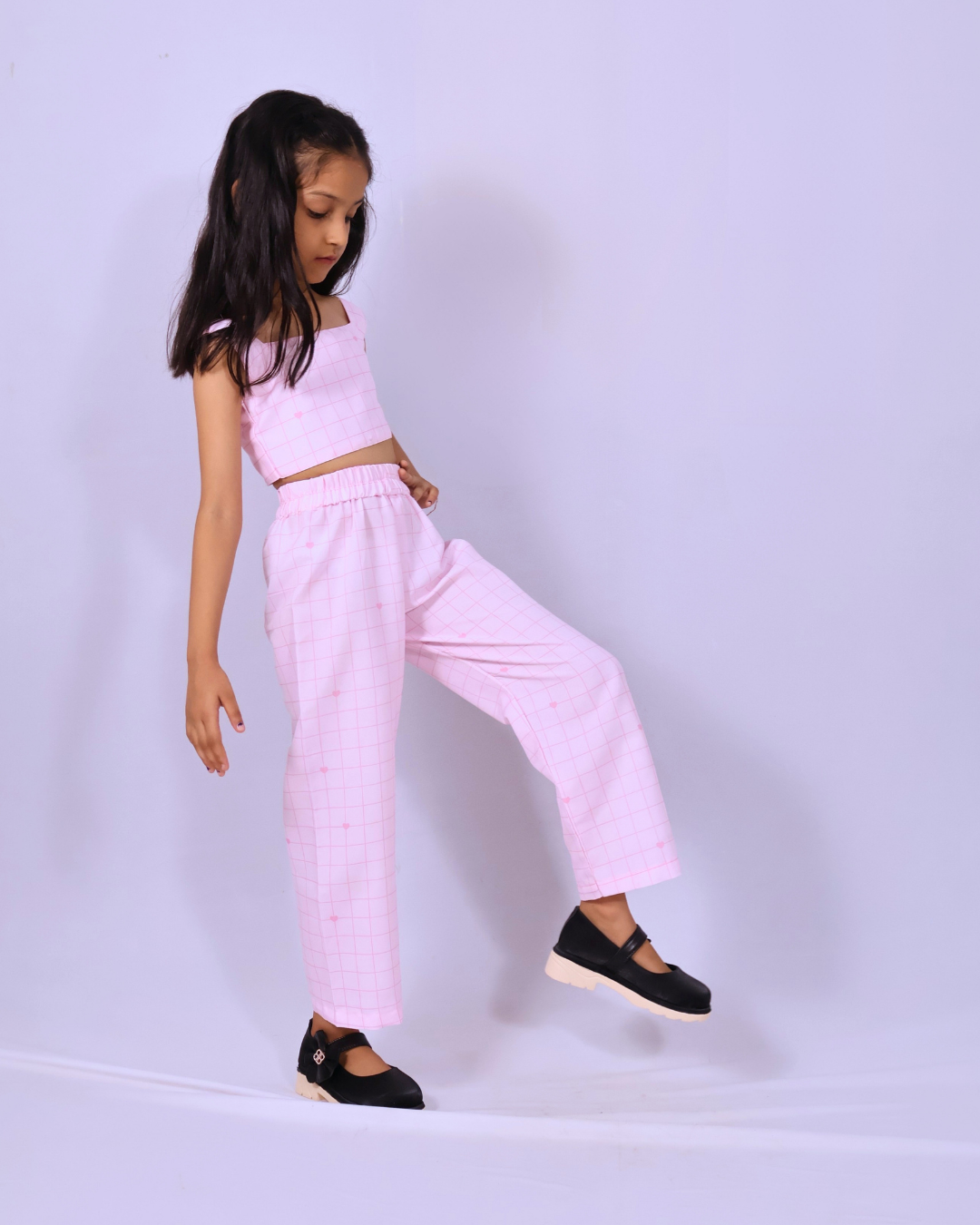 Orange Cotton Gauze Embroidered Set